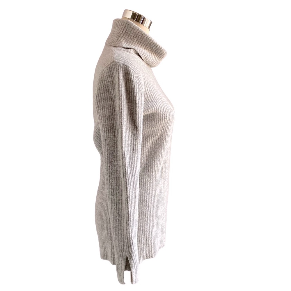 Banana Republic Gray Skinny Ribbed Merino Wool Blend Turtleneck - Picture 4 of 10